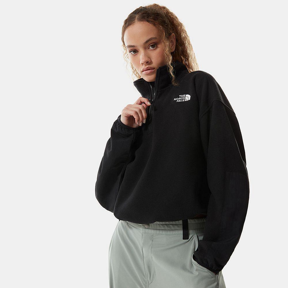 The North Face Tka Kataka 1/4 Zip Γυναικεια Fleece - Μαυρα (CSLO38597)